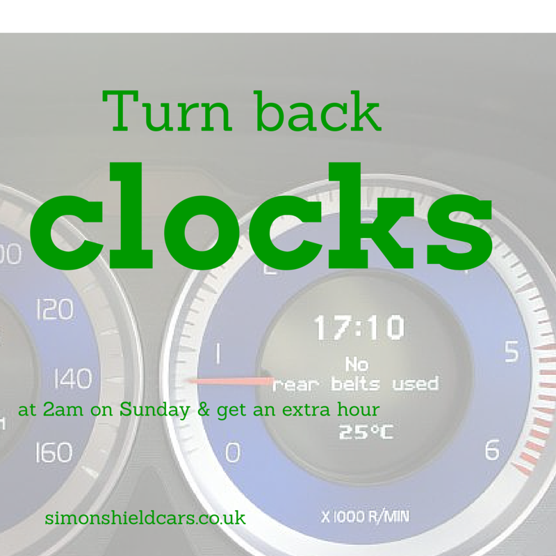 Clocks turn back tonight