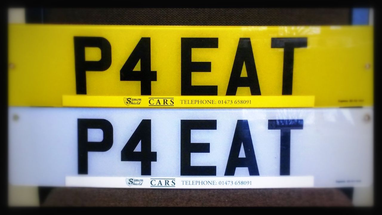 Number plates for sale