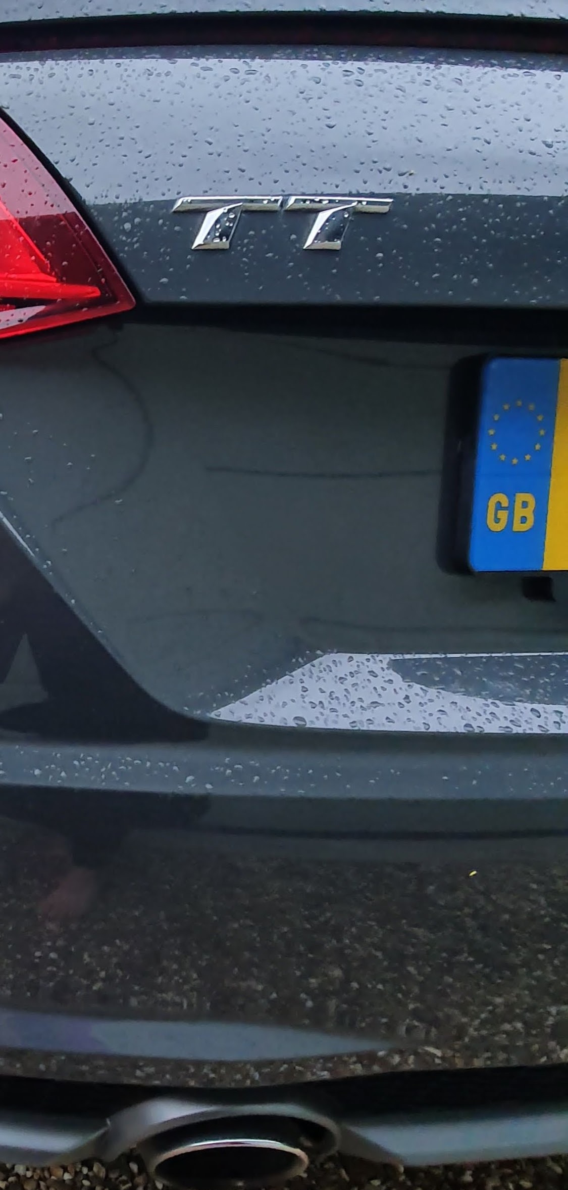 GB sticker turns into UK car bumper sticker